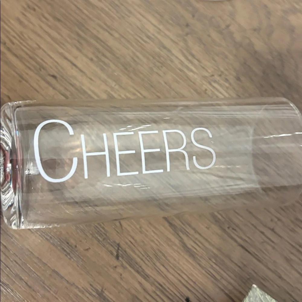 Pier 1 Engraved Champagne Flutes (4)